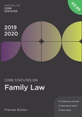 Cover: Core Statutes on Family Law 2019-20 - Red Globe Press