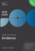 Cover: Core Statutes on Evidence 2019-20 - Red Globe Press