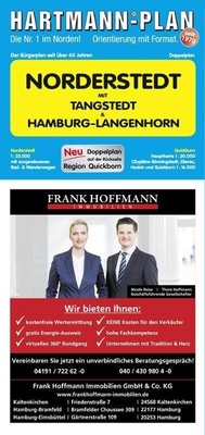Abbildung von: HARTMANN-PLAN Norderstedt mit Tangstedt und Hamburg-Langenhorn, 1:25.000, Stadtplan - Hartmann-Plan