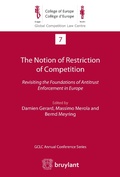 Cover: The Notion of Restriction of Competition - Bruylant