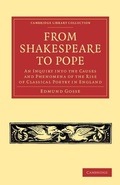 Cover: From Shakespeare to Pope - Cambridge University Press