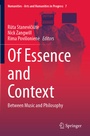 Cover: Of Essence and Context - Springer