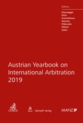 Cover: Austrian Yearbook on International Arbitration 2019 - Manz