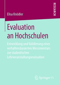 Bild: Evaluation an Hochschulen - Springer VS