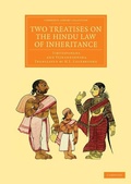 Cover: Two Treatises on the Hindu Law of Inheritance - Cambridge University Press