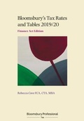 Cover: Bloomsbury's Tax Rates and Tables 2019/20: Finance Act Edition - Bloomsbury Professional