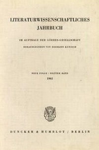 Abbildung von: Literaturwissenschaftliches Jahrbuch. - fibre