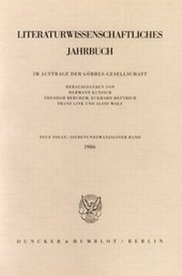 Abbildung von: Literaturwissenschaftliches Jahrbuch. - fibre