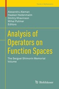 Cover: Analysis of Operators on Function Spaces - Birkh&auml;user