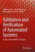 Cover: Validation and Verification of Automated Systems - Springer