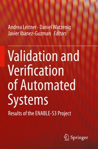 Enlarge image Cover: Validation and Verification of Automated Systems - Springer