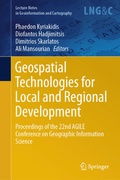 Cover: Geospatial Technologies for Local and Regional Development - Springer