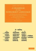 Cover: A Grammar of the Sungskrit Language - Cambridge University Press