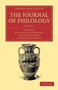 Cover: The Journal of Philology - Cambridge University Press