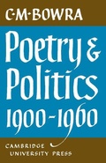 Cover: Poetry and Politics 1900-1960 - Cambridge University Press