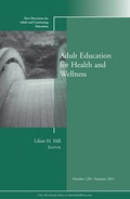 Cover: Adult Education for Health and Wellness - Jossey-Bass