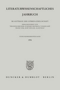 Abbildung von: Literaturwissenschaftliches Jahrbuch. - Duncker & Humblot