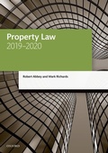 Cover: Property Law 2019-2020 - Oxford University Press