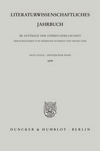 Abbildung von: Literaturwissenschaftliches Jahrbuch - fibre