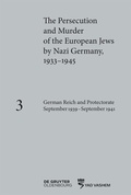 Cover: German Reich and Protectorate of Bohemia and Moravia September 1939-September 1941 - De Gruyter Oldenbourg