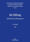 Cover: Die Stiftung - Peter Lang Verlag