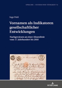 Abbildung von: Vornamen als Indikatoren gesellschaftlicher Entwicklungen - Peter Lang Verlag