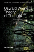 Cover: Oswald Wiener's Theory of Thought - De Gruyter