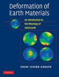 Cover: Deformation of Earth Materials - Cambridge University Press