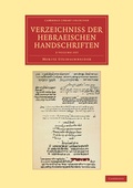 Cover: Verzeichniss der Hebraischen Handschriften 2 Volume Set - Cambridge University Press