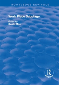 Abbildung von: Work Place Sabotage - Routledge