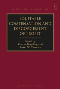 Enlarge image Cover: Equitable Compensation and Disgorgement of Profit - Hart Publishing