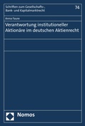 Abbildung von: Verantwortung institutioneller Aktionäre im deutschen Aktienrecht - Nomos