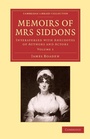Cover: Memoirs of Mrs Siddons - Cambridge University Press
