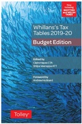Cover: Whillans's Tax Tables 2019-20 (Budget edition) - Tolley