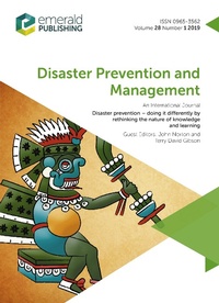 Enlarge image Cover: Disaster prevention - Doing it differently by rethinking the nature of knowledge and learning - Emerald Publishing Limited