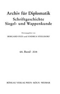 Cover: Archiv f&uuml;r Diplomatik, Schriftgeschichte, Siegel- und Wappenkunde - B&ouml;hlau