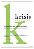 Cover: Die allgemeine Ware und ihre Mysterien - Krisis 2/ 2018 - epubli