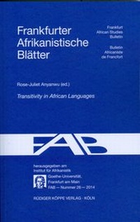 Enlarge image Cover: Transitivity in African Languages - Köppe, R