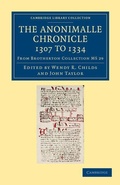 Cover: The Anonimalle Chronicle 1307 to 1334 - Cambridge University Press