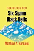 Cover: Statistics for Six Sigma Black Belts - ASQ Quality Press