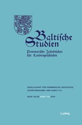 Cover: Baltische Studien, Pommersche Jahrb&uuml;cher f&uuml;r Landesgeschichte. Band 104 NF - Verlag Ludwig