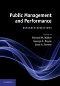 Cover: Public Management and Performance - Cambridge University Press