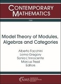 Cover: Model Theory of Modules, Algebras and Categories - American Mathematical Society