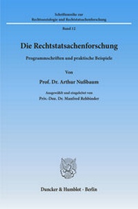 Abbildung von: Die Rechtstatsachenforschung. - fibre