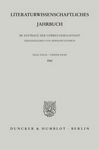 Abbildung von: Literaturwissenschaftliches Jahrbuch. - fibre