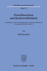 Abbildung von: Prozeßmaximen und Rechtswirklichkeit. - fibre
