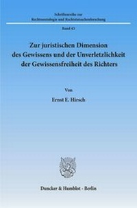 Abbildung von: Zur juristischen Dimension des Gewissens und der Unverletzlichkeit der Gewissensfreiheit des Richters. - fibre