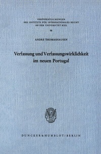 Abbildung von: Verfassung und Verfassungswirklichkeit im neuen Portugal. - fibre