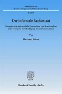 Abbildung von: Der informale Rechtsstaat. - fibre