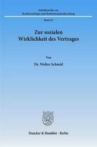 Abbildung von: Zur sozialen Wirklichkeit des Vertrages. - fibre
